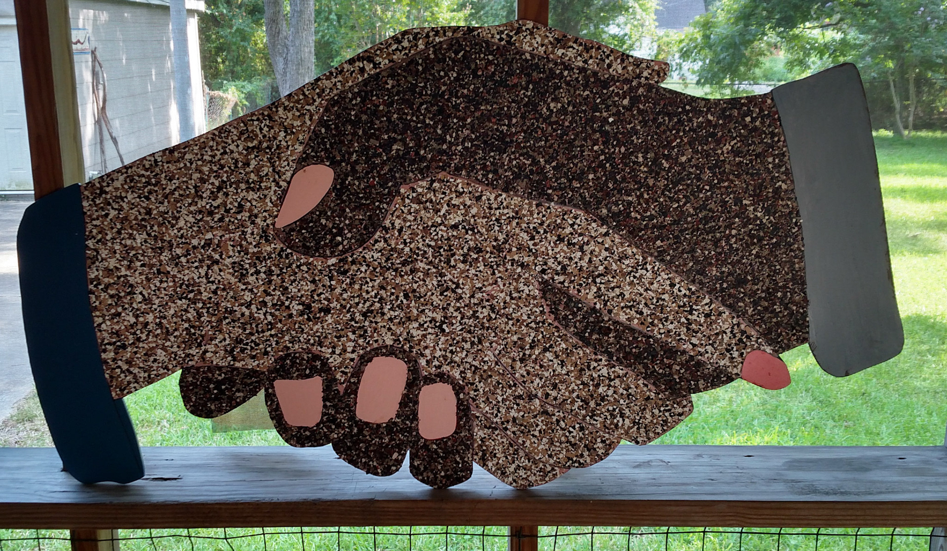 HANDSHAKE ON PORCH