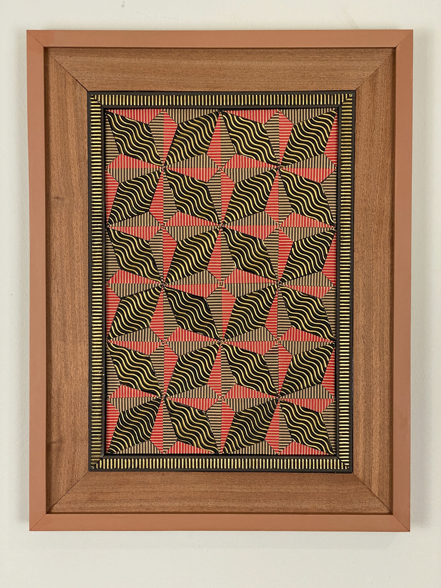 GEOMETRIC IN BLACK, RED AND GOLD