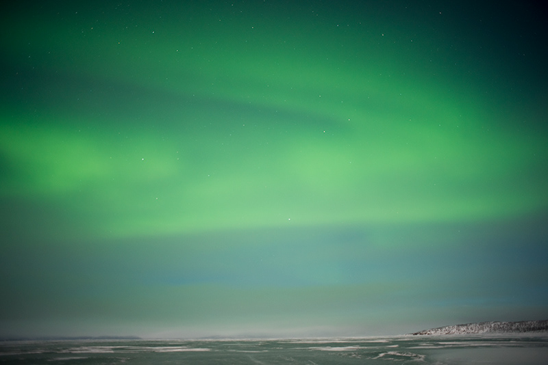 Aurore sur le lac Tornetrask