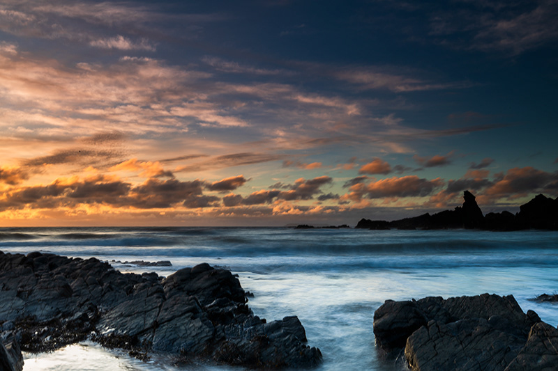 Coucher sur Hartland Quay