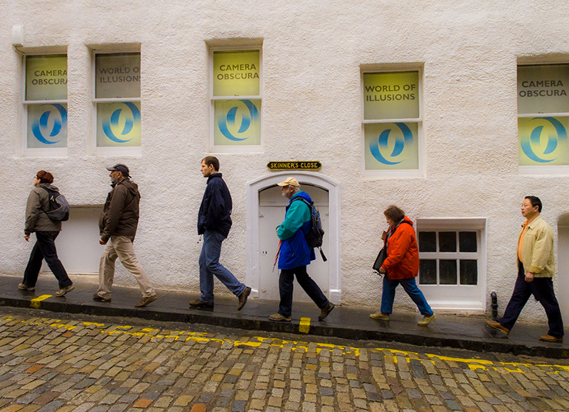 Montée à gauche à Edinbourgh
