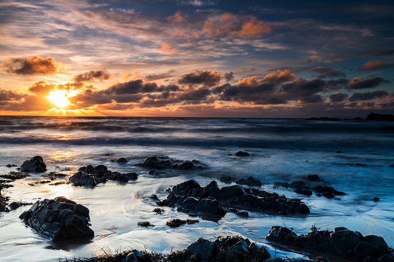 Coucher sur Hartland Quay