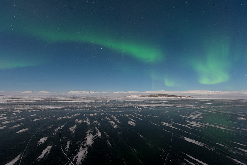 Aurore sur le lac Tornetrask