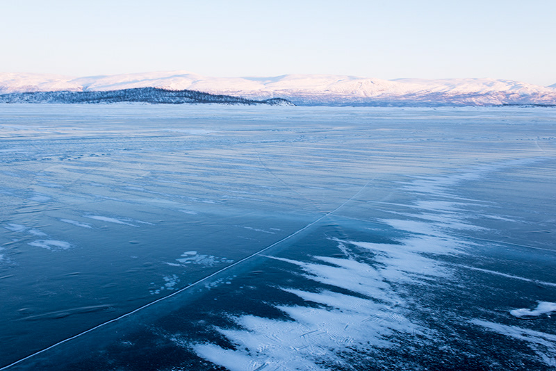 Lignes sur glace