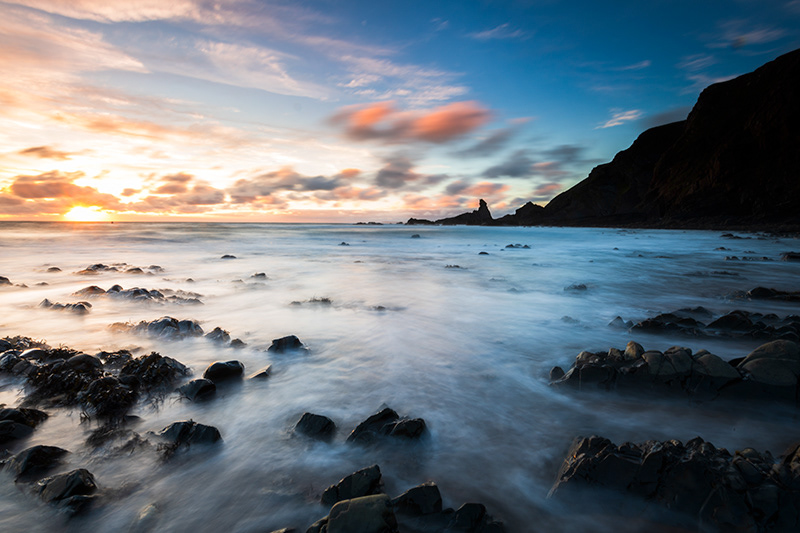 Coucher sur Hartland Quay