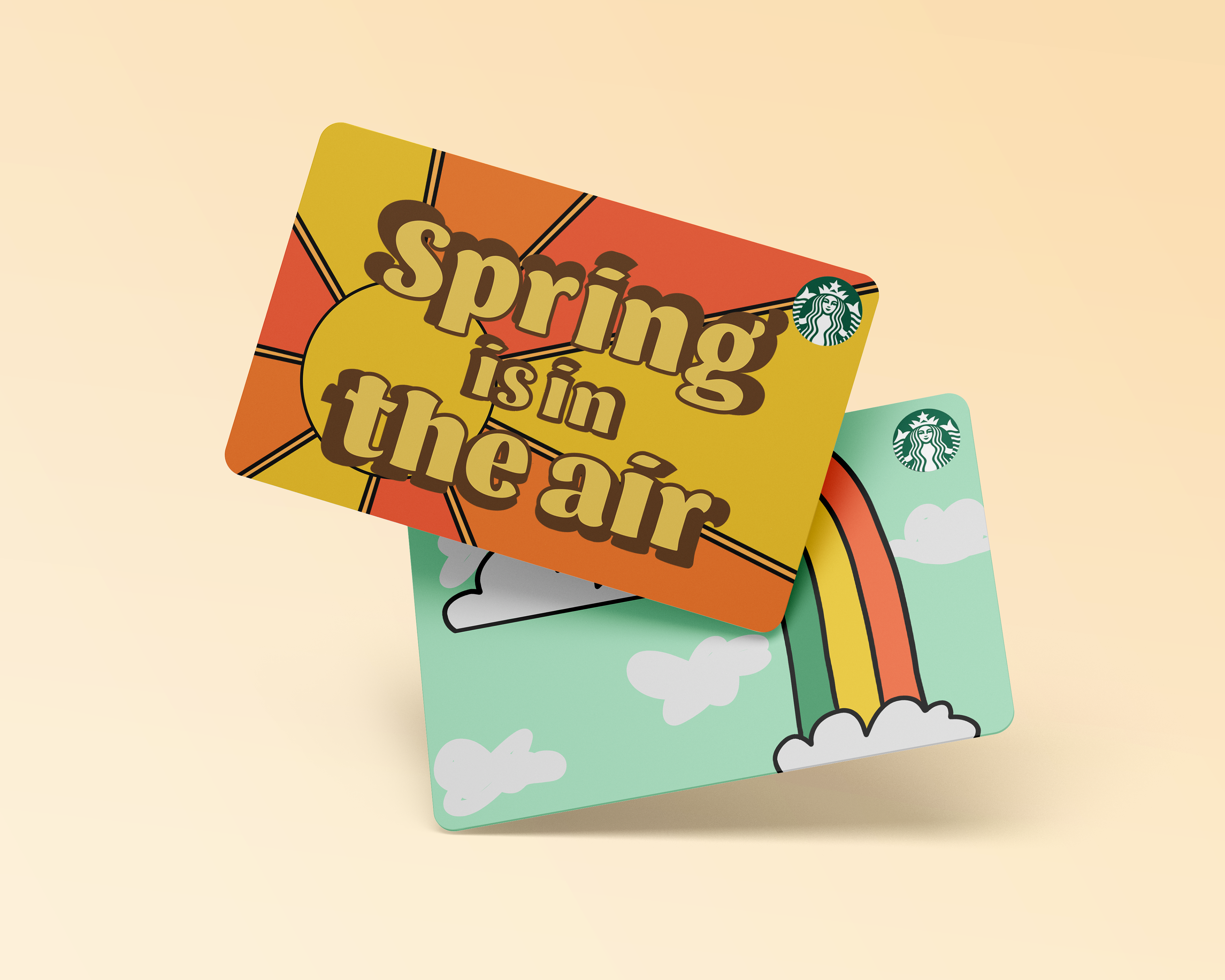 Mock-up of Starbucks gift cards