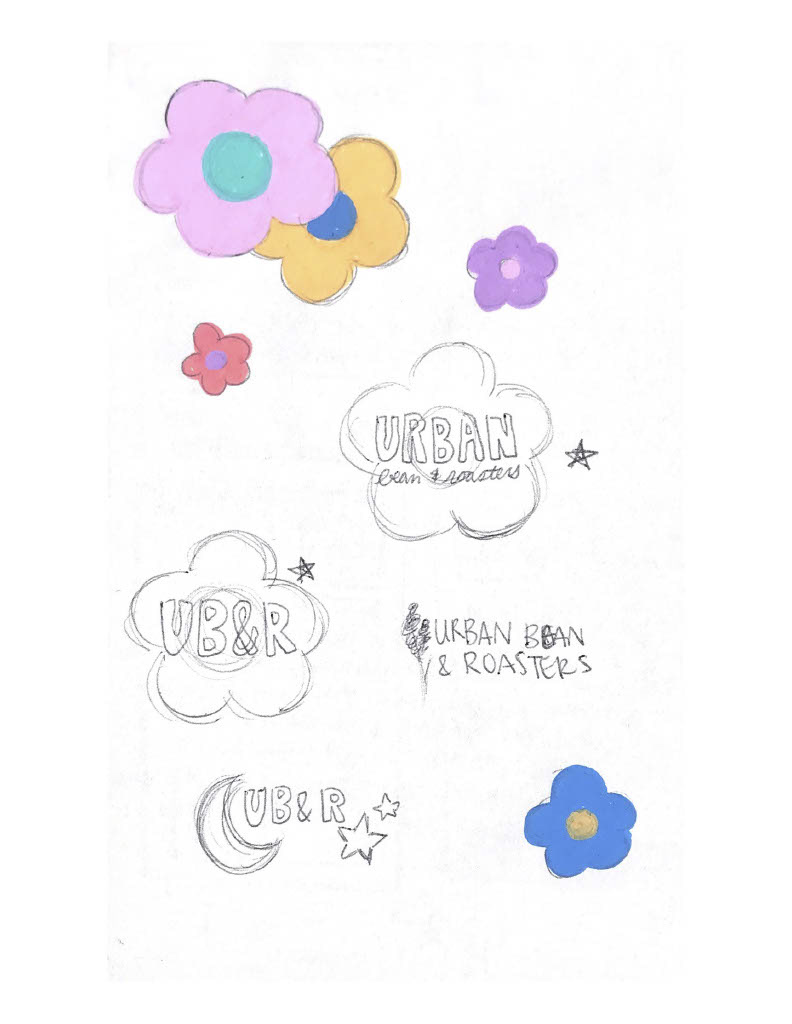 Logo sketches for Urban Bean & Roasters