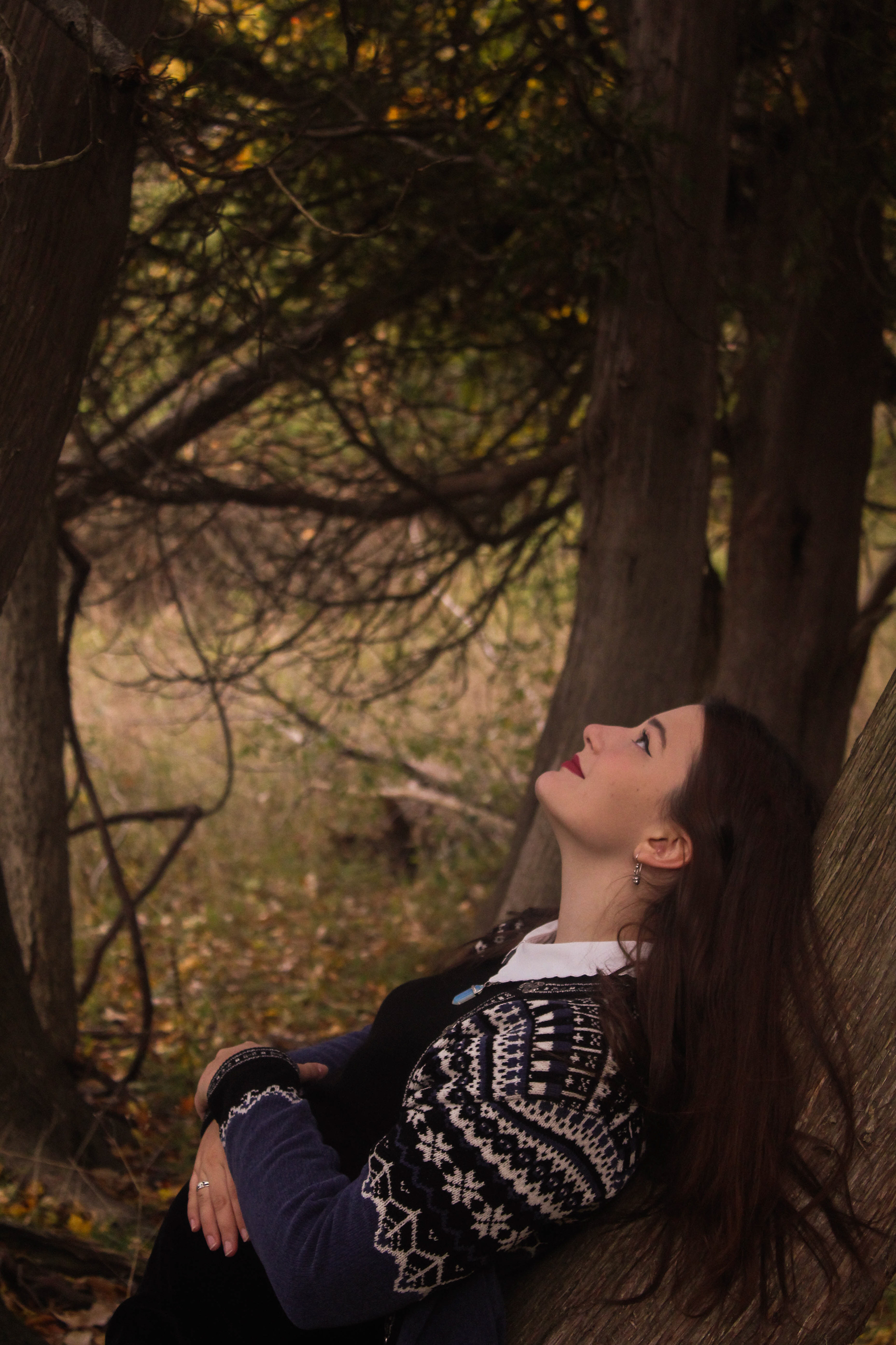 October 2020 | Portrait of Sophia on Oakland University's campus