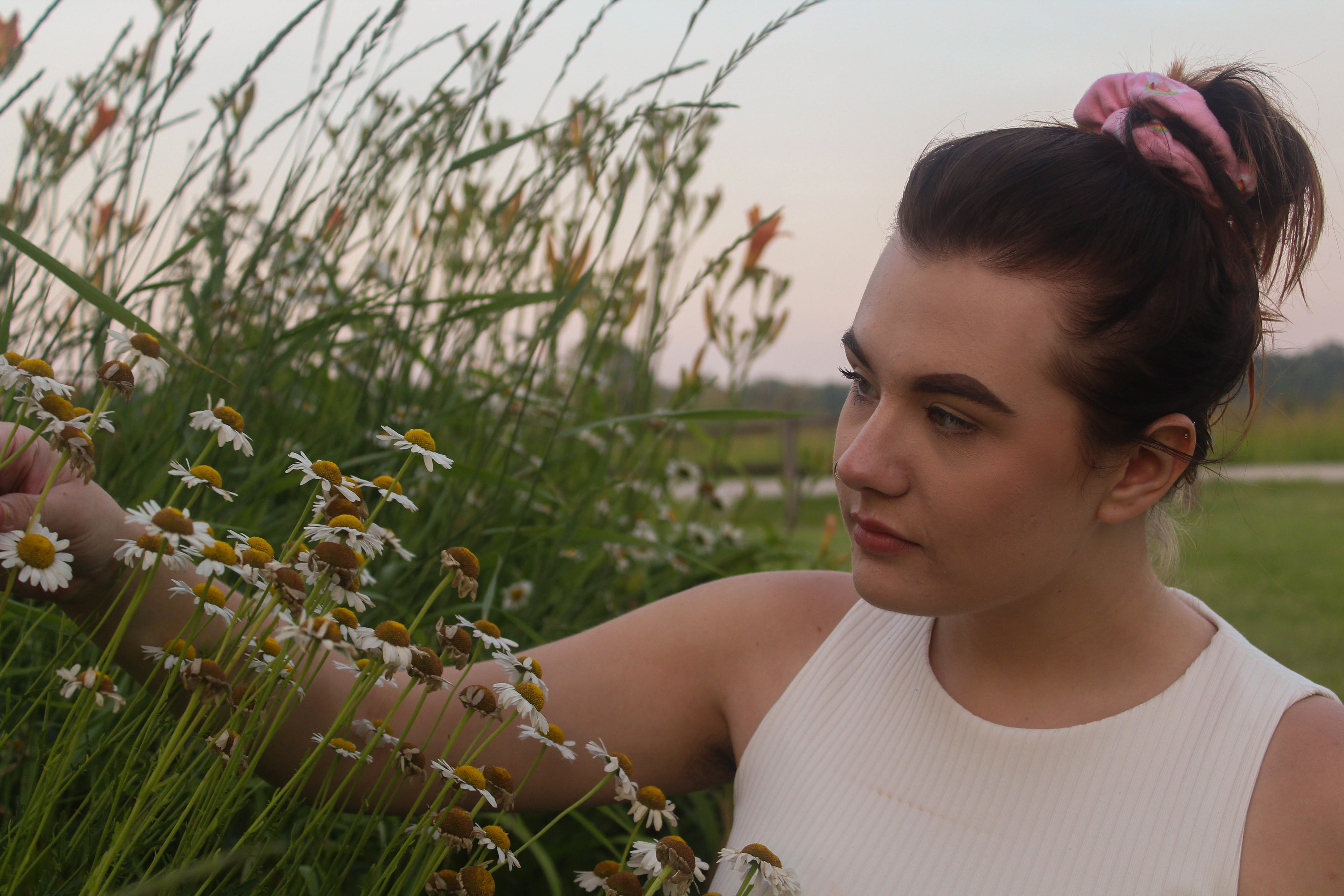 July 2019 | Portrait of Vanny picking flowers
