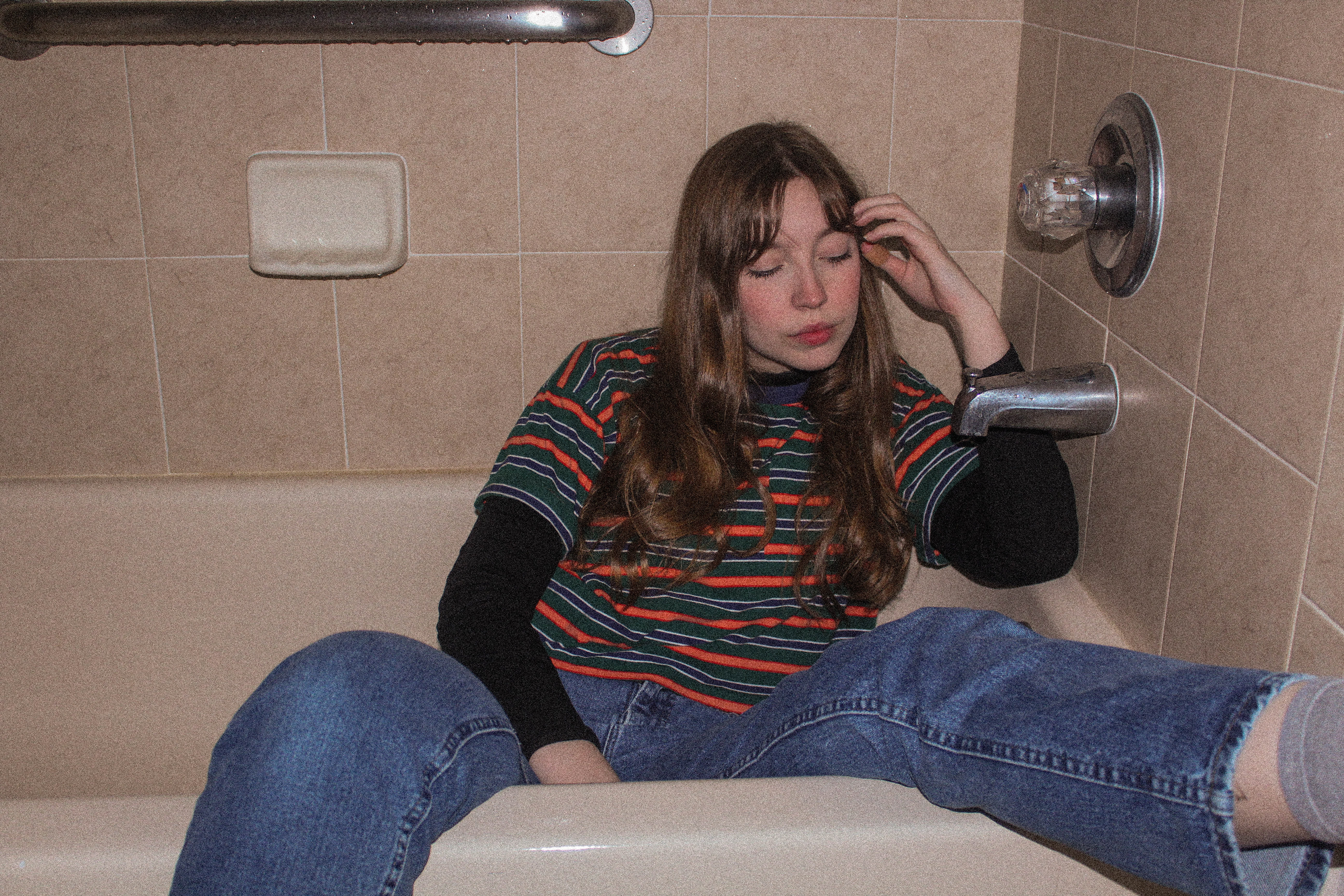 April 2020 | Vintage-style self-portrait in a bathtub