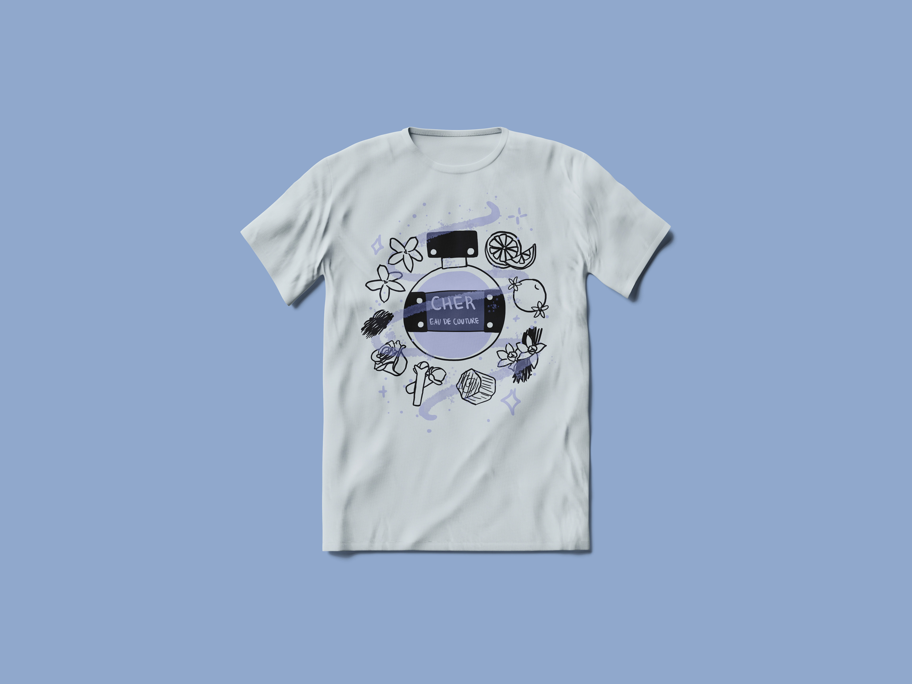 T-shirt design for Cher's Eau de Couture perfume