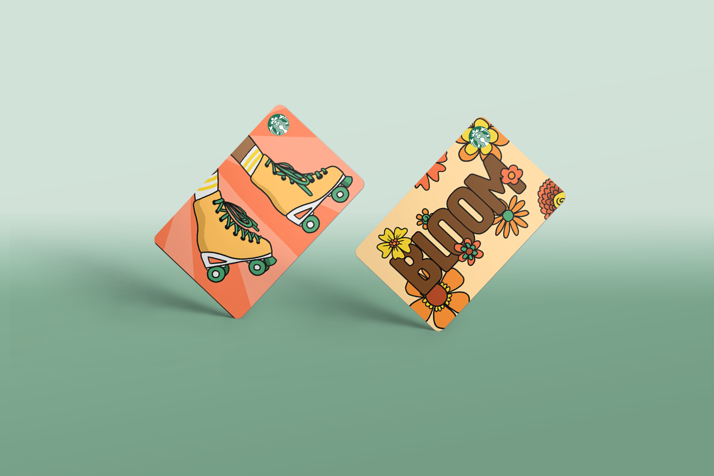 Mock-up of Starbucks gift cards