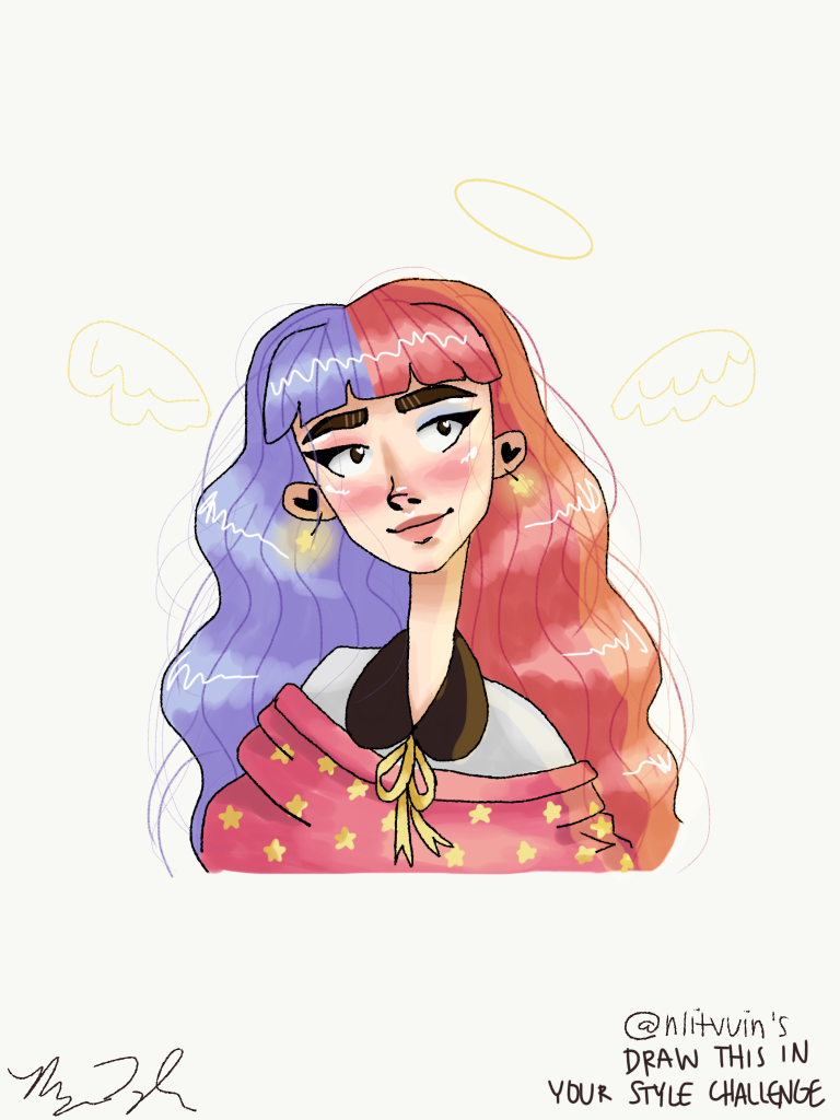 Digital illustration from a "Draw this in your style" challenge (2019)