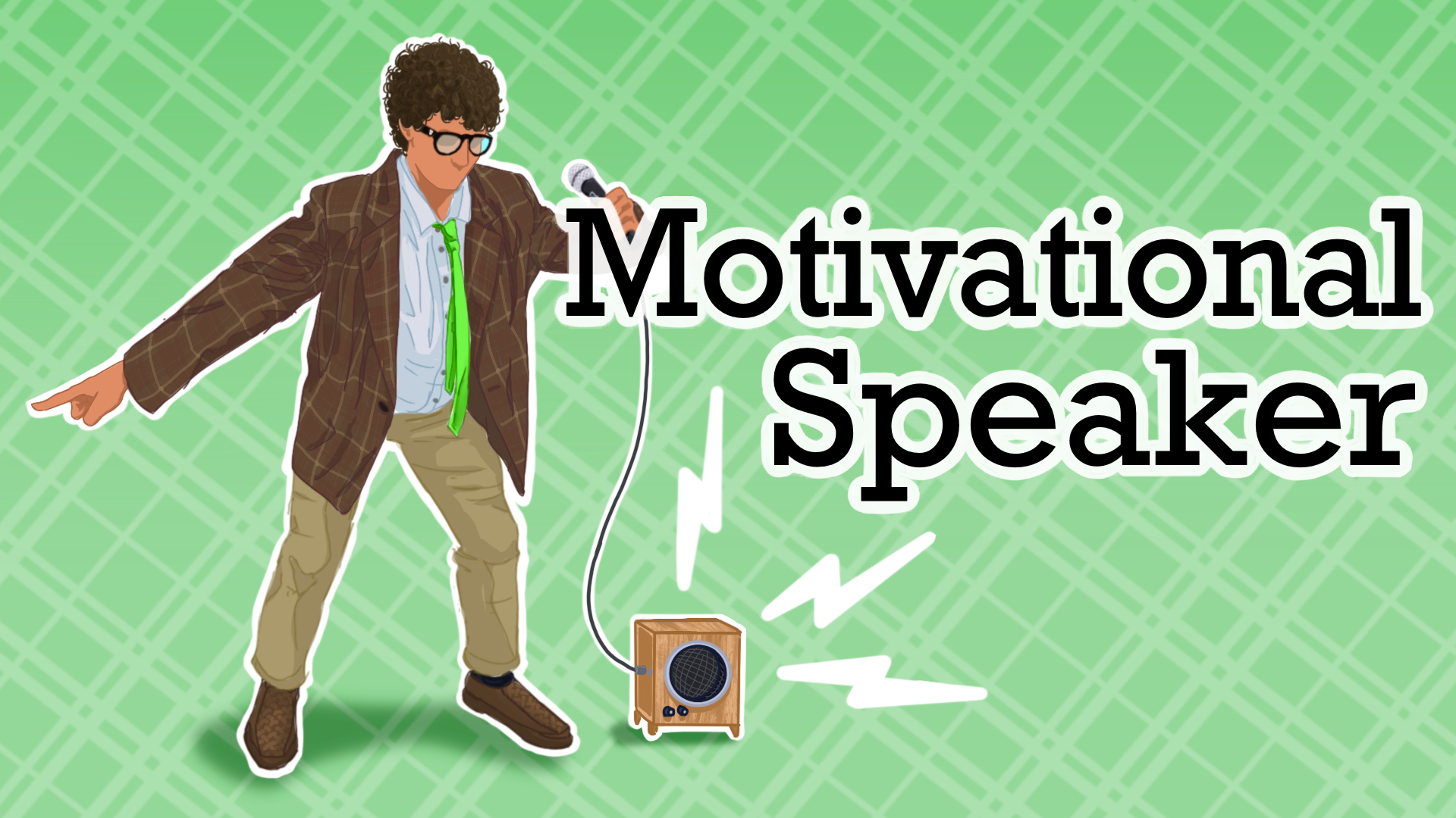 Banner for SNL "Motivational Speaker" Parody, 2024