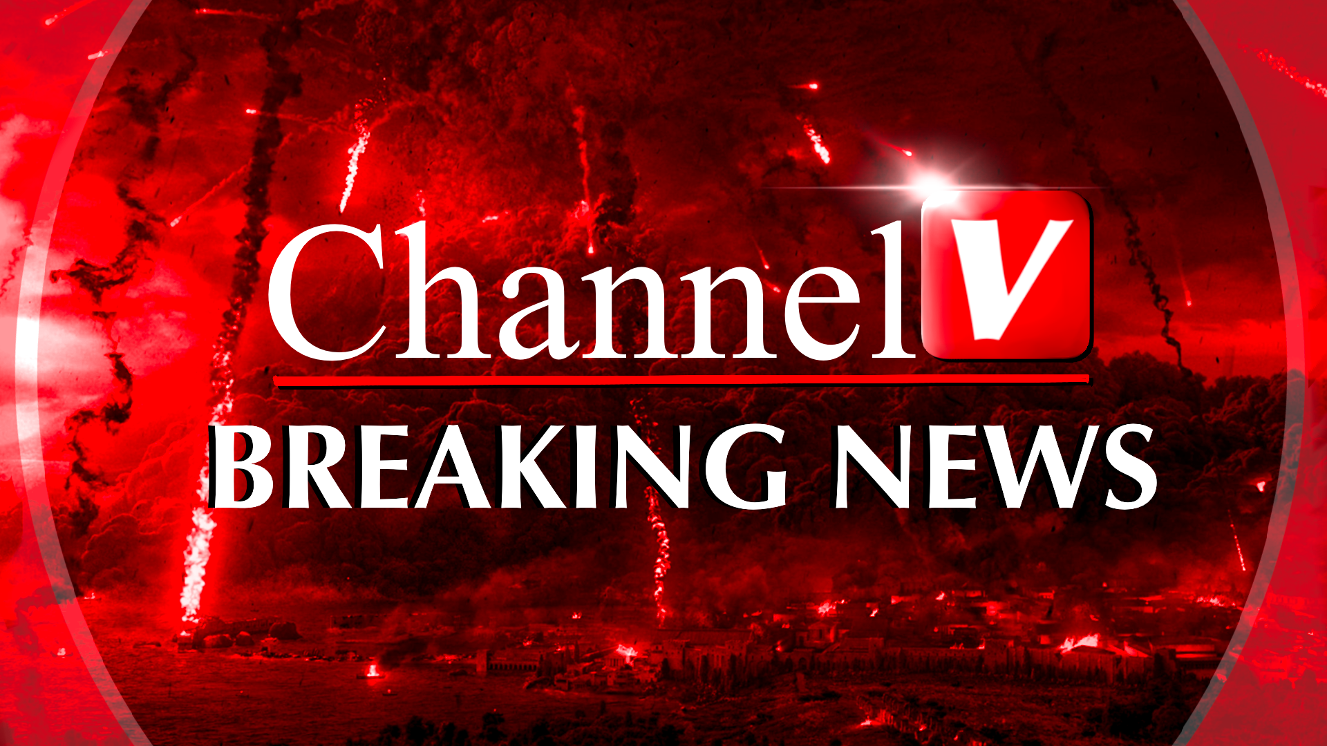 Variant of Banner for Channel V News skit, 2023