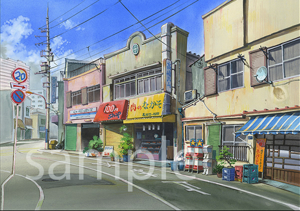 かつてスタジオのあった町の商店街