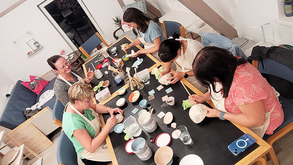 Mädelsabend Teil 2: Glasieren der fertigen Stücke