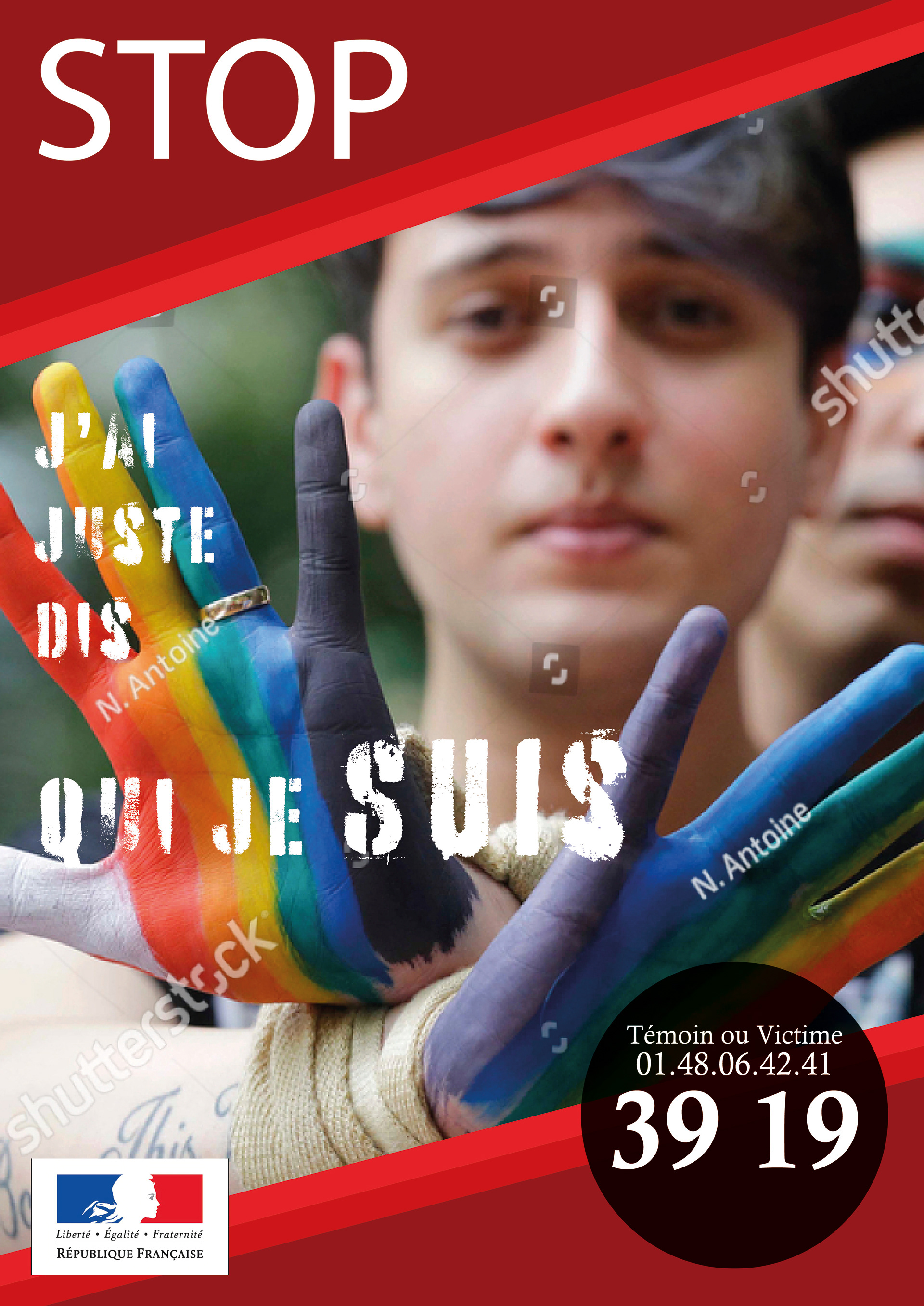 Réalisation d'une campagne d'affiche contre les violences (ici contre l'homophobie)