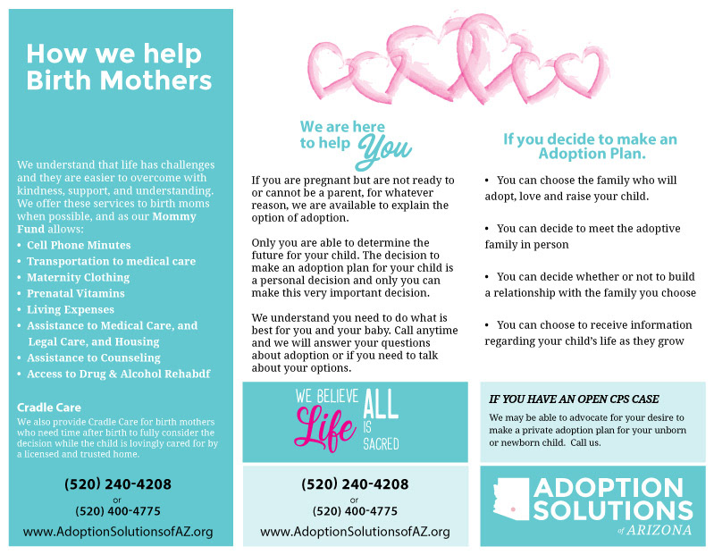 Brochure for birthmothers