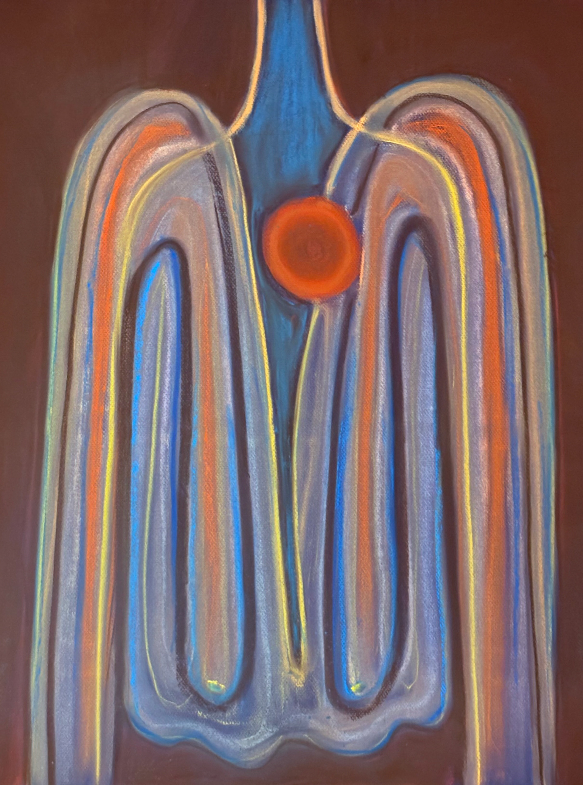 "Return to Center" (BLACK) - 20"x25" chalk pastel