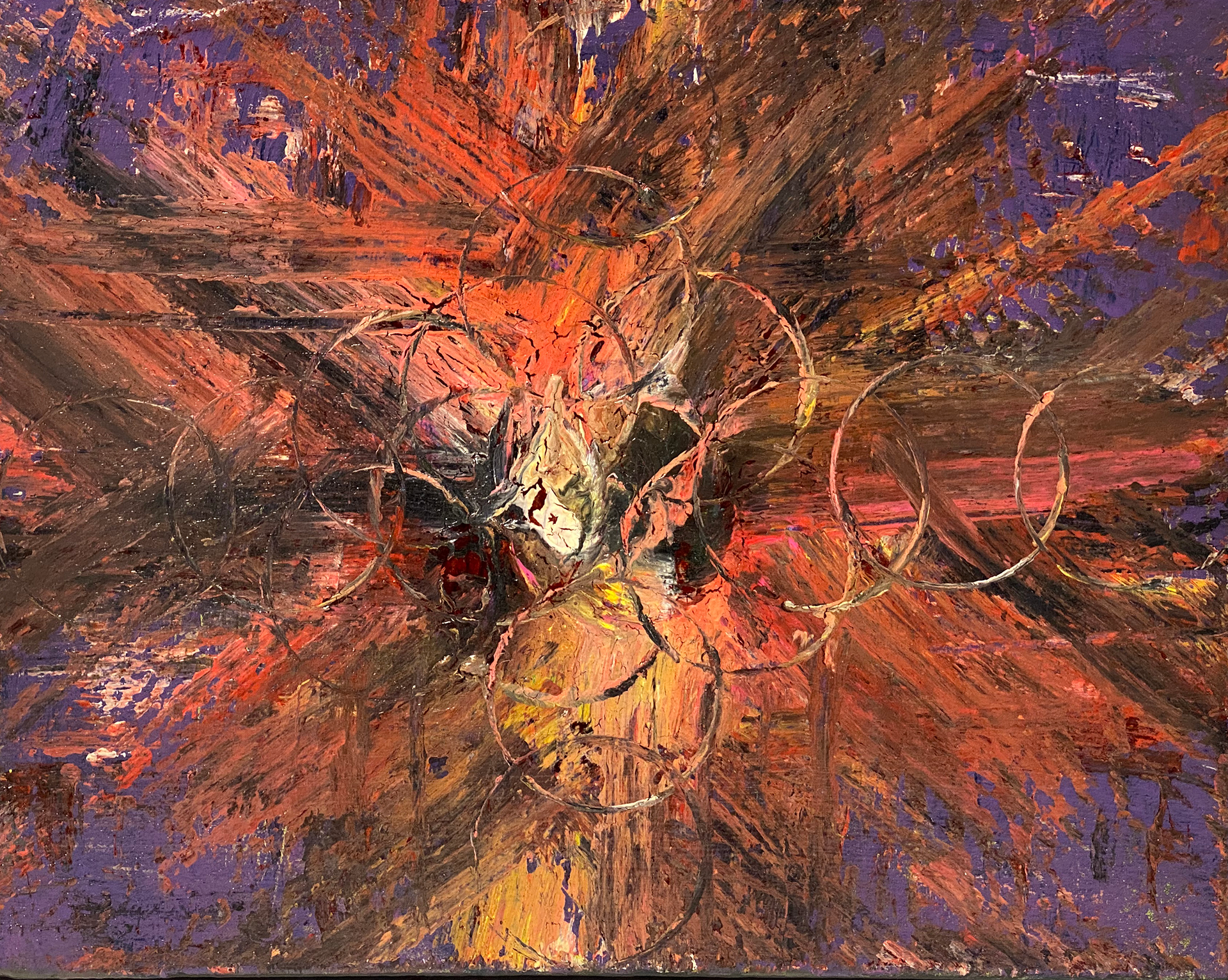 "Hidden Frequencies" - 14"x11" acrylic on canvas