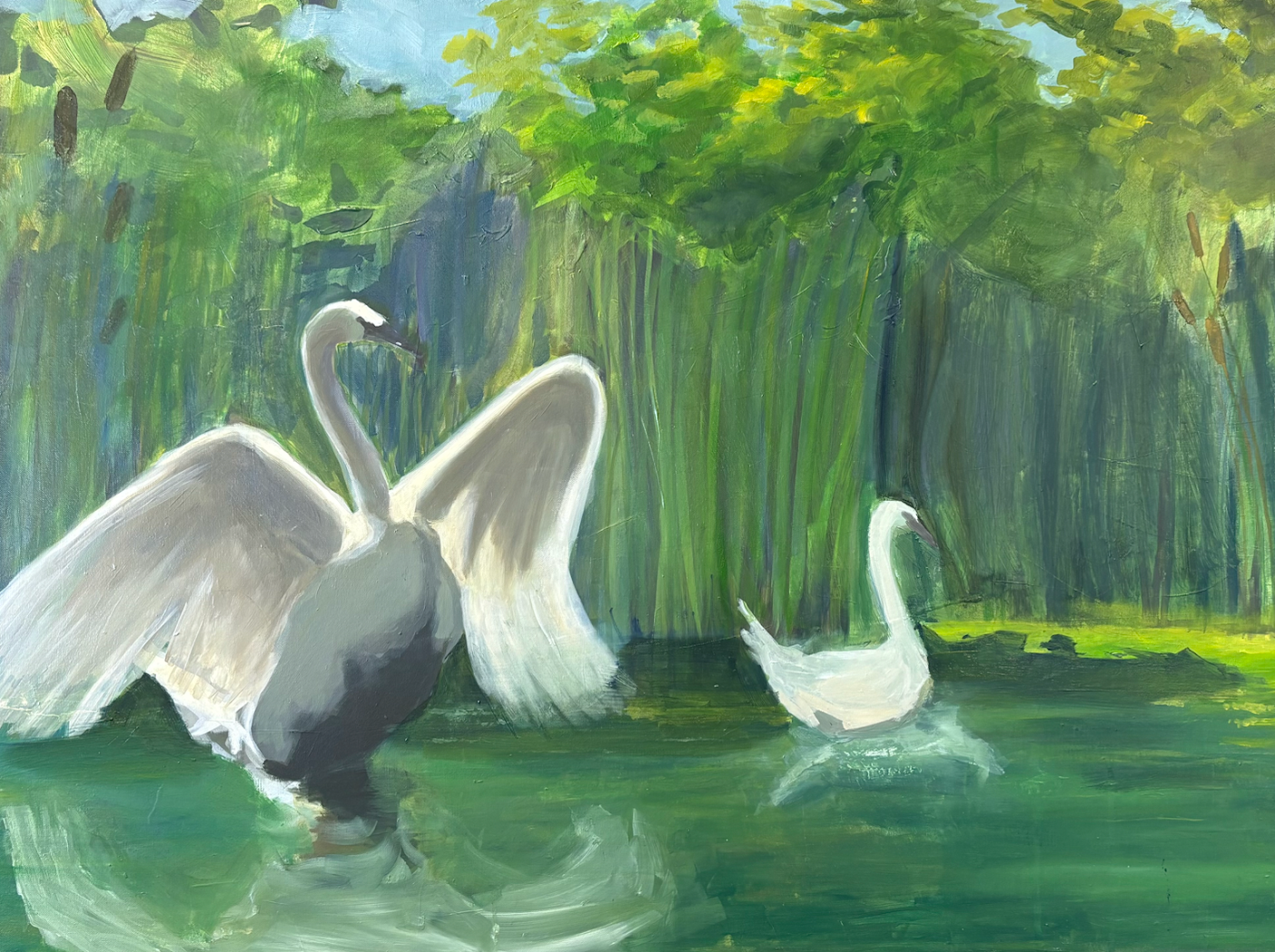 Still Waters, 2025 - 36" x 42" Oil Paint