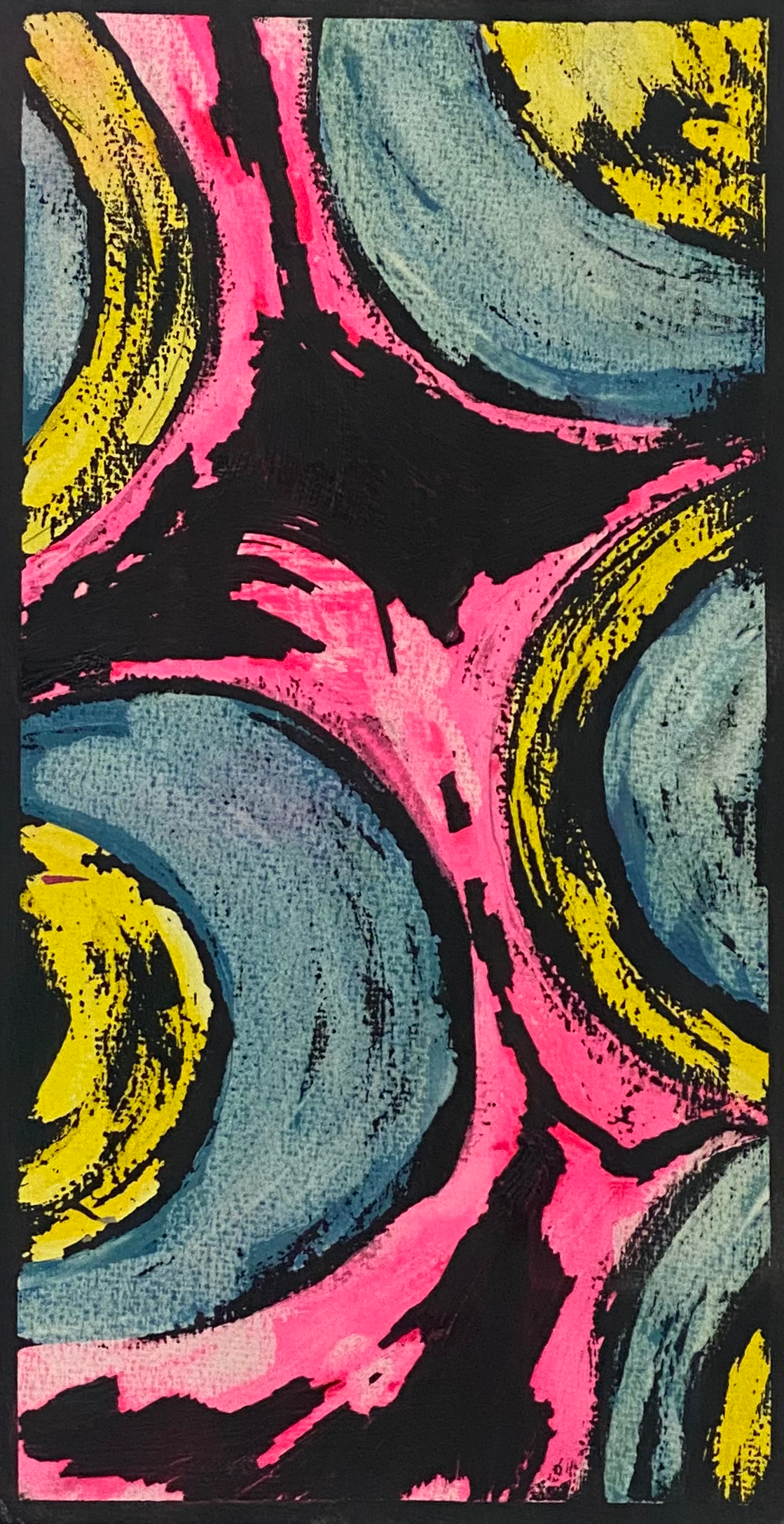 "River of Dreams" - 9"x16" Ink resist / gouache wash off