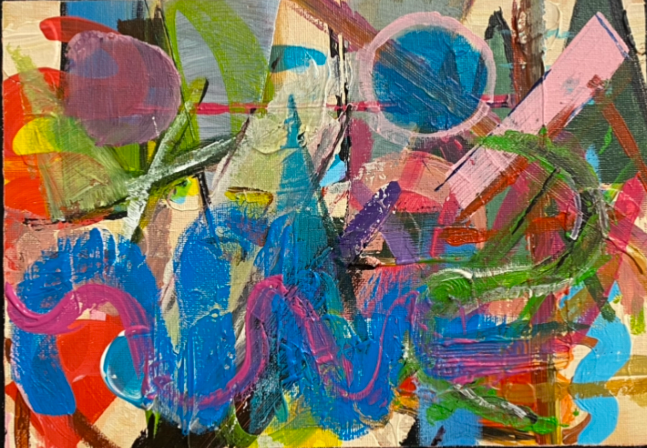 "Life of The Party" - 9"x12" acrylic on canvas