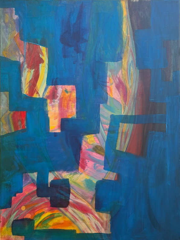 "Beneath the Surface" - 30"x36" mixed media