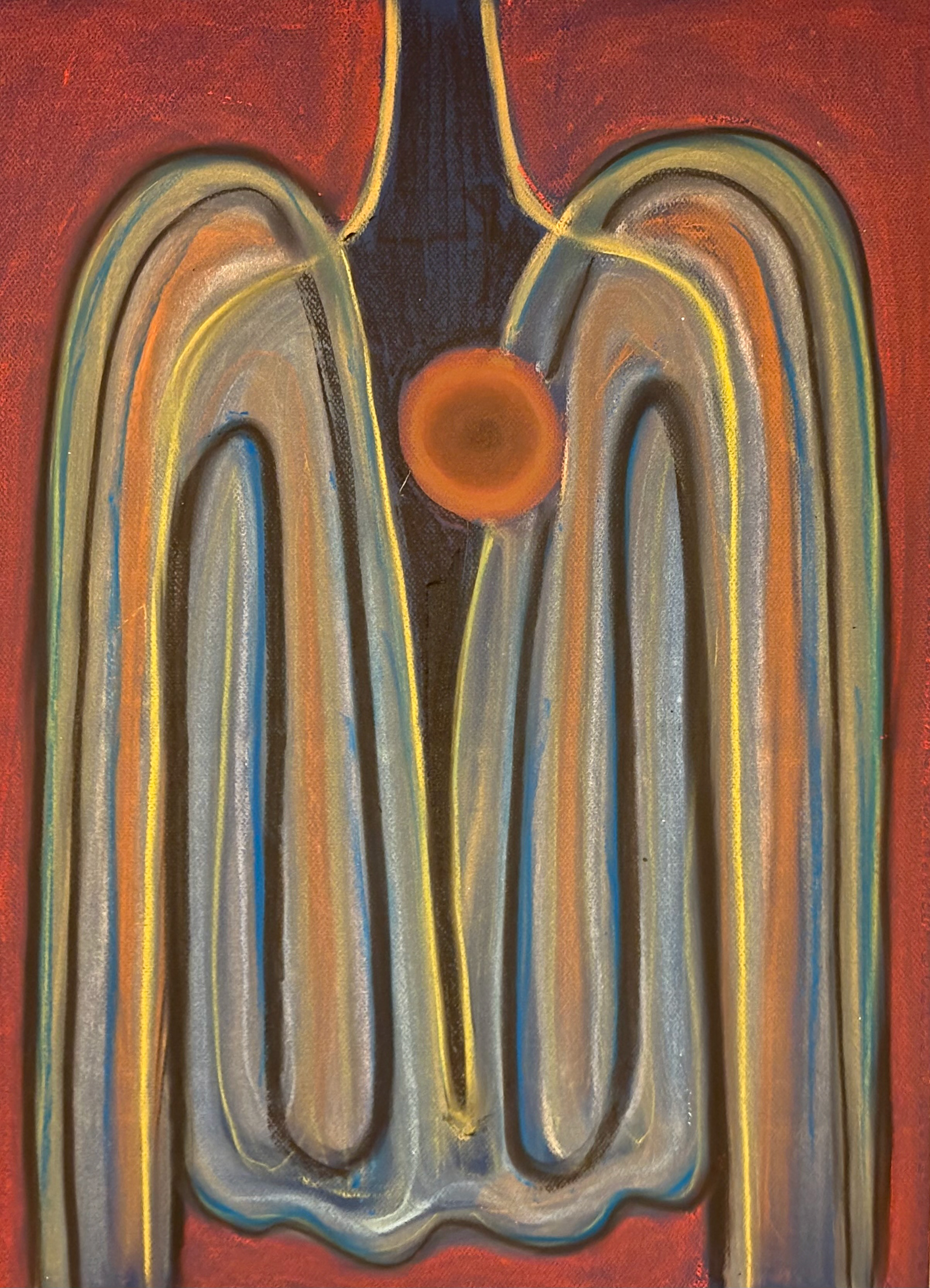 "Return to Center" (RED) - 20"x25" chalk pastel