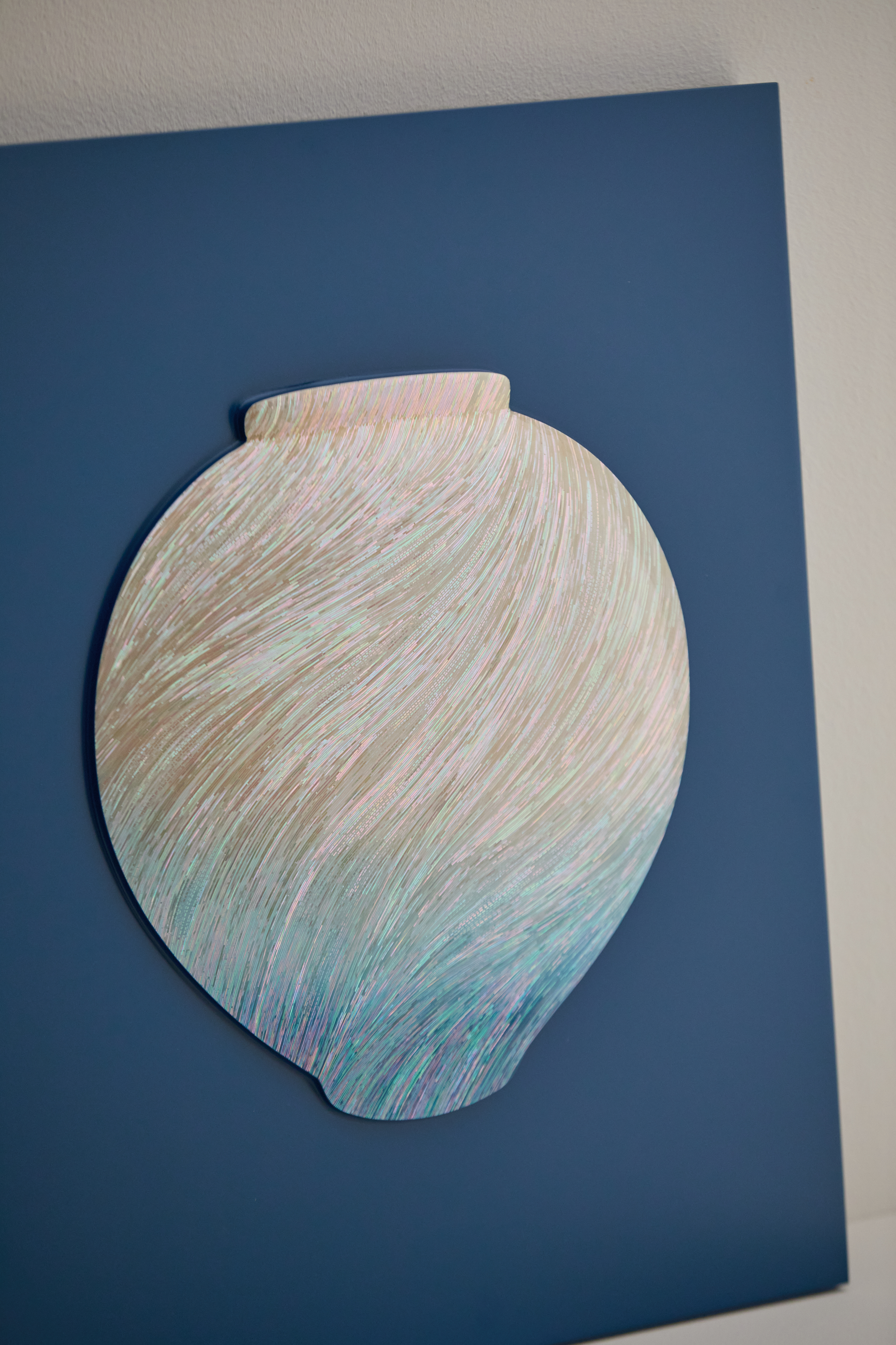 Moon Jar with mother of pearl by Jian Yoo