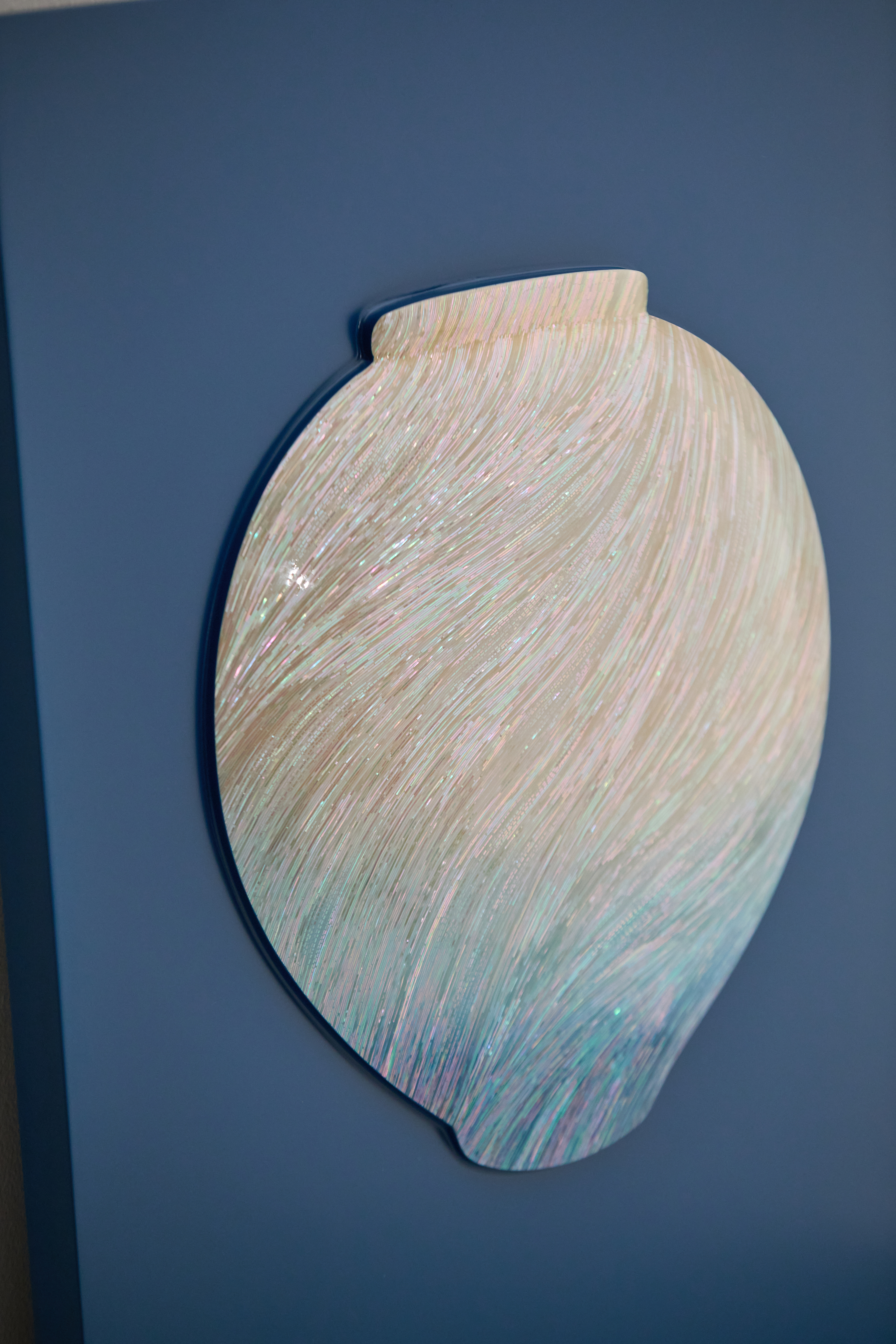 Moon Jar with mother of pearl by Jian Yoo