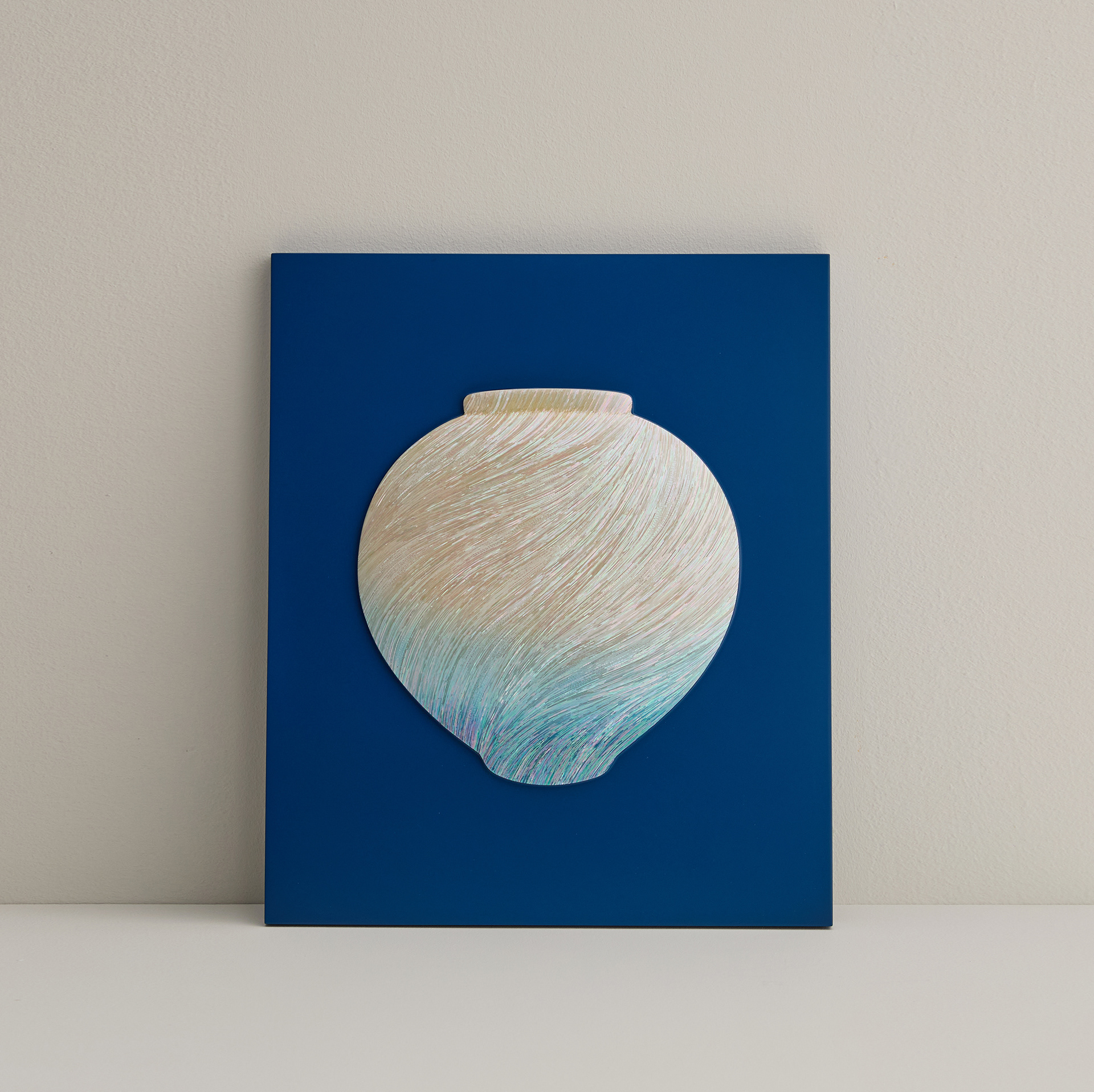 Moon Jar with mother of pearl by Jian Yoo