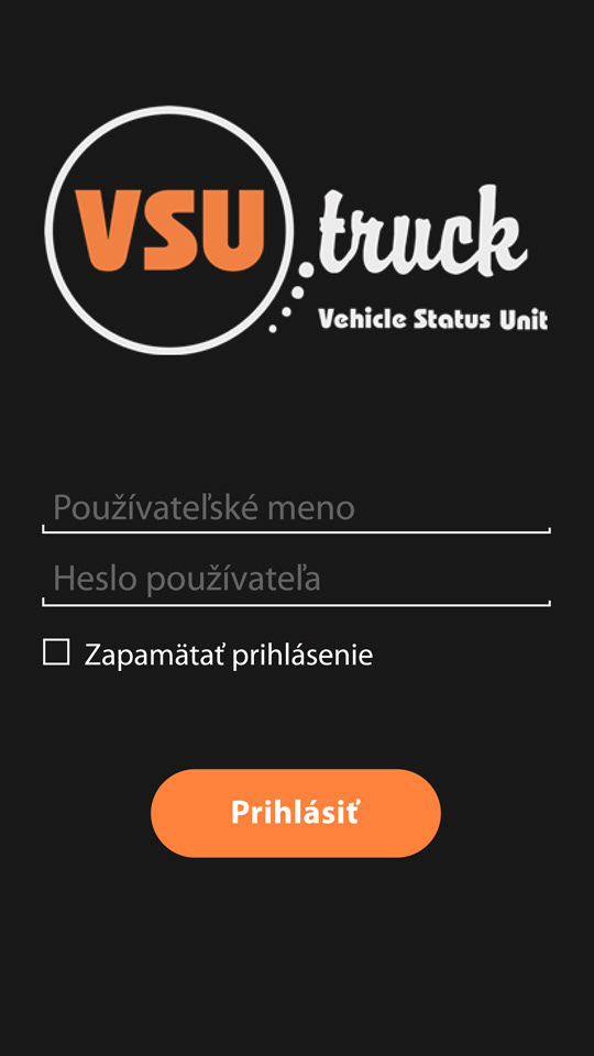 Login screen