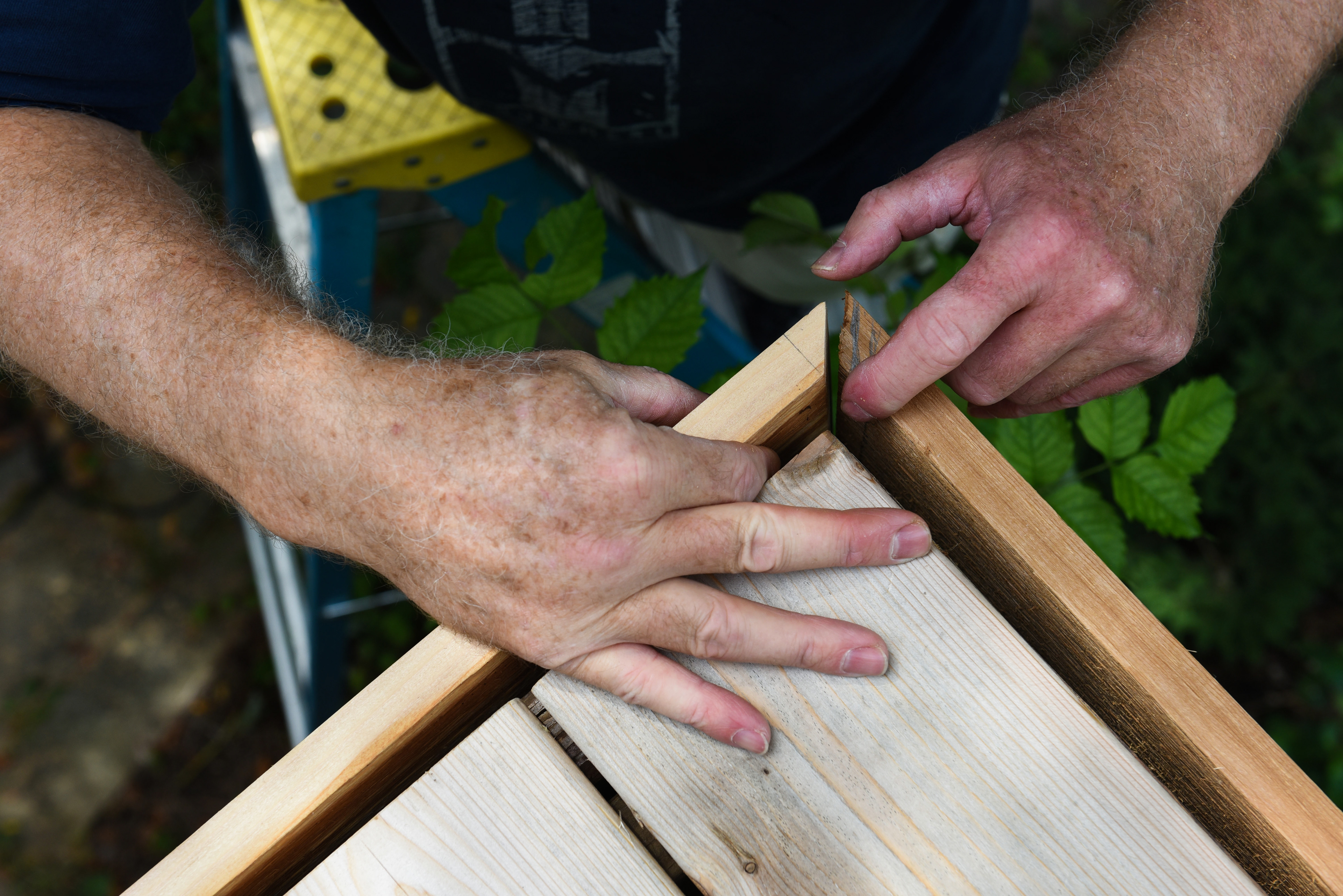 Deck work - August 15, 2020 – Eden Prairie, MN || Dad works on the deck in our backyard, his latest big home improvement project.