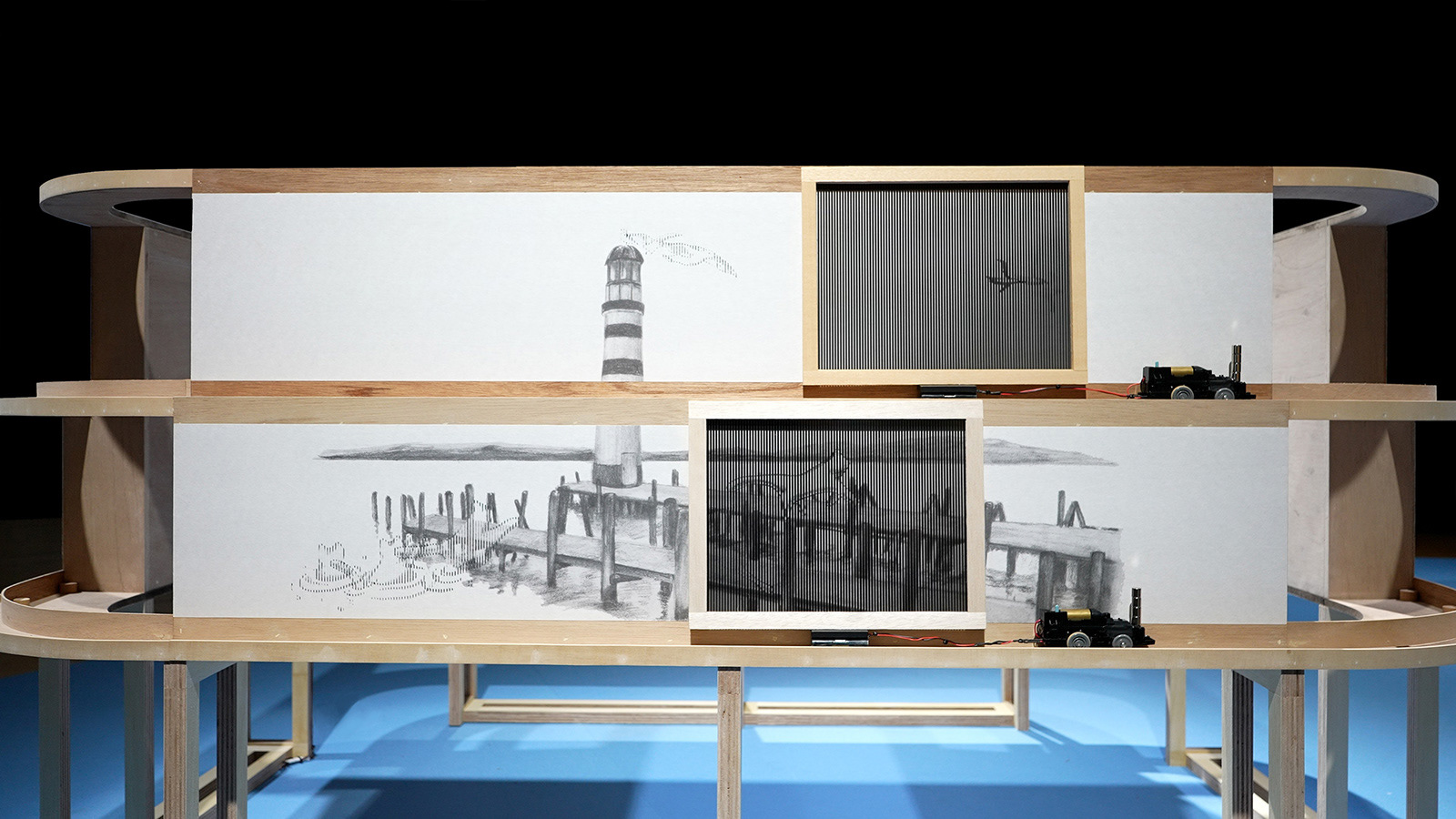 Installation view of "A fable of a fable ‹Black-tailed gull›", 2022