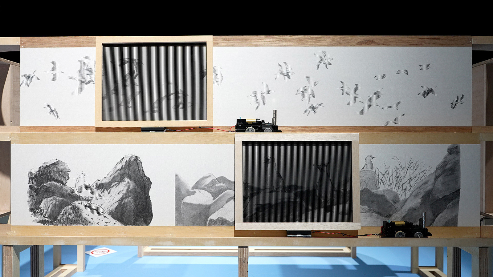 Installation view of "A fable of a fable ‹Black-tailed gull›", 2022