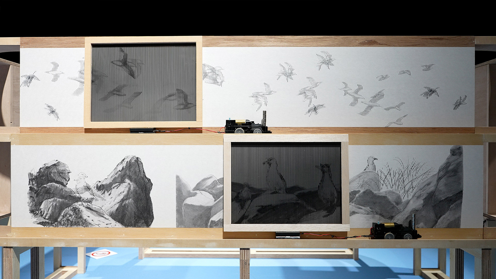 Installation view of "A fable of a fable ‹Black-tailed gull›", 2022