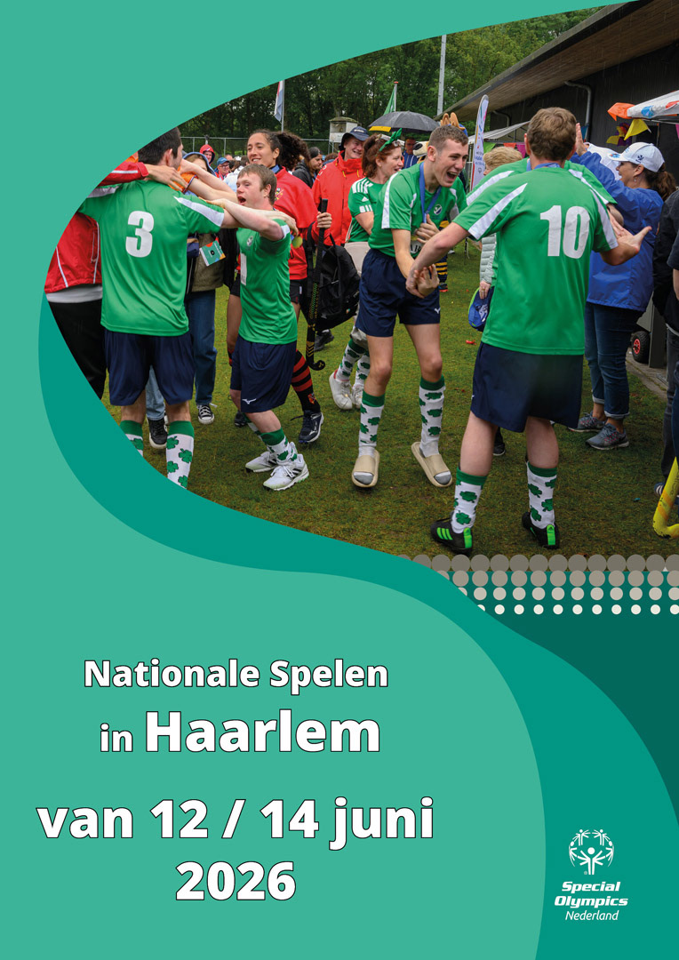 Overview of the flexible visual system developed for Special Olympics Netherlands within its established brand identity.