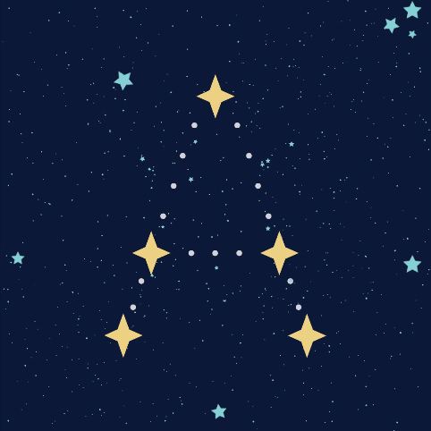 Constellation Letter A as a gif