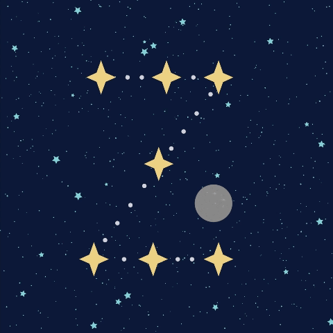 Constellation Letter Z as a gif