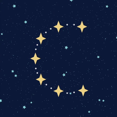 Constellation Letter C as a gif