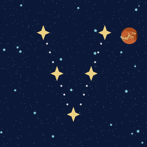 Constellation Letter V as a gif