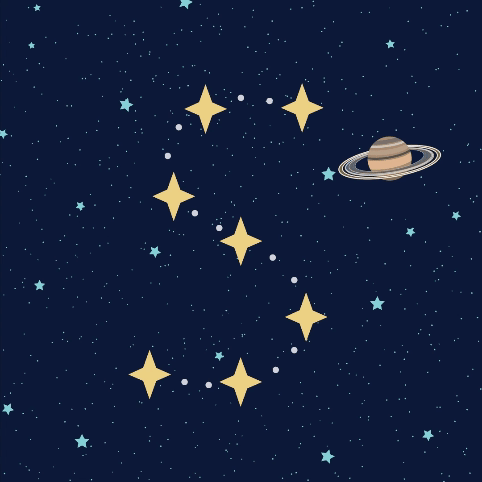 Constellation Letter S as a gif