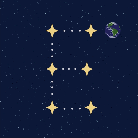 Constellation Letter E as a gif
