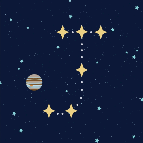 Constellation Letter J as a gif