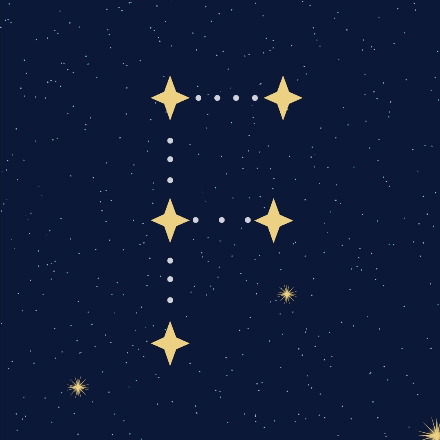 Constellation Letter F as a gif