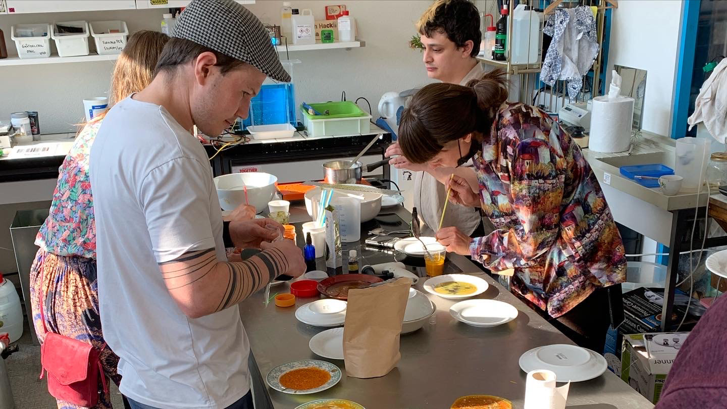 Participants Designing their Records for Biodegradable Sound at the Swiss Mechatronic Art Society