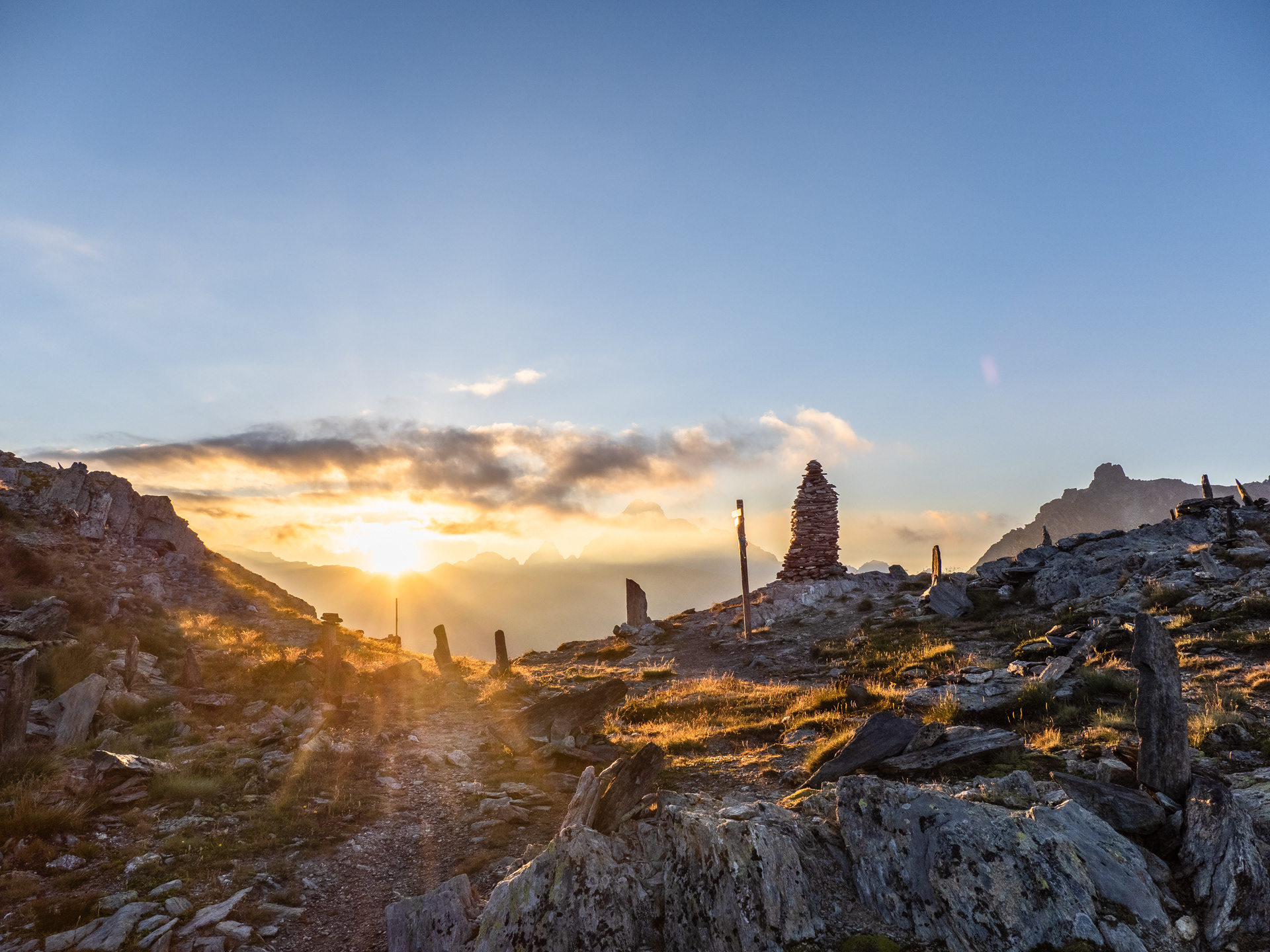 Il Col Longet all'alba