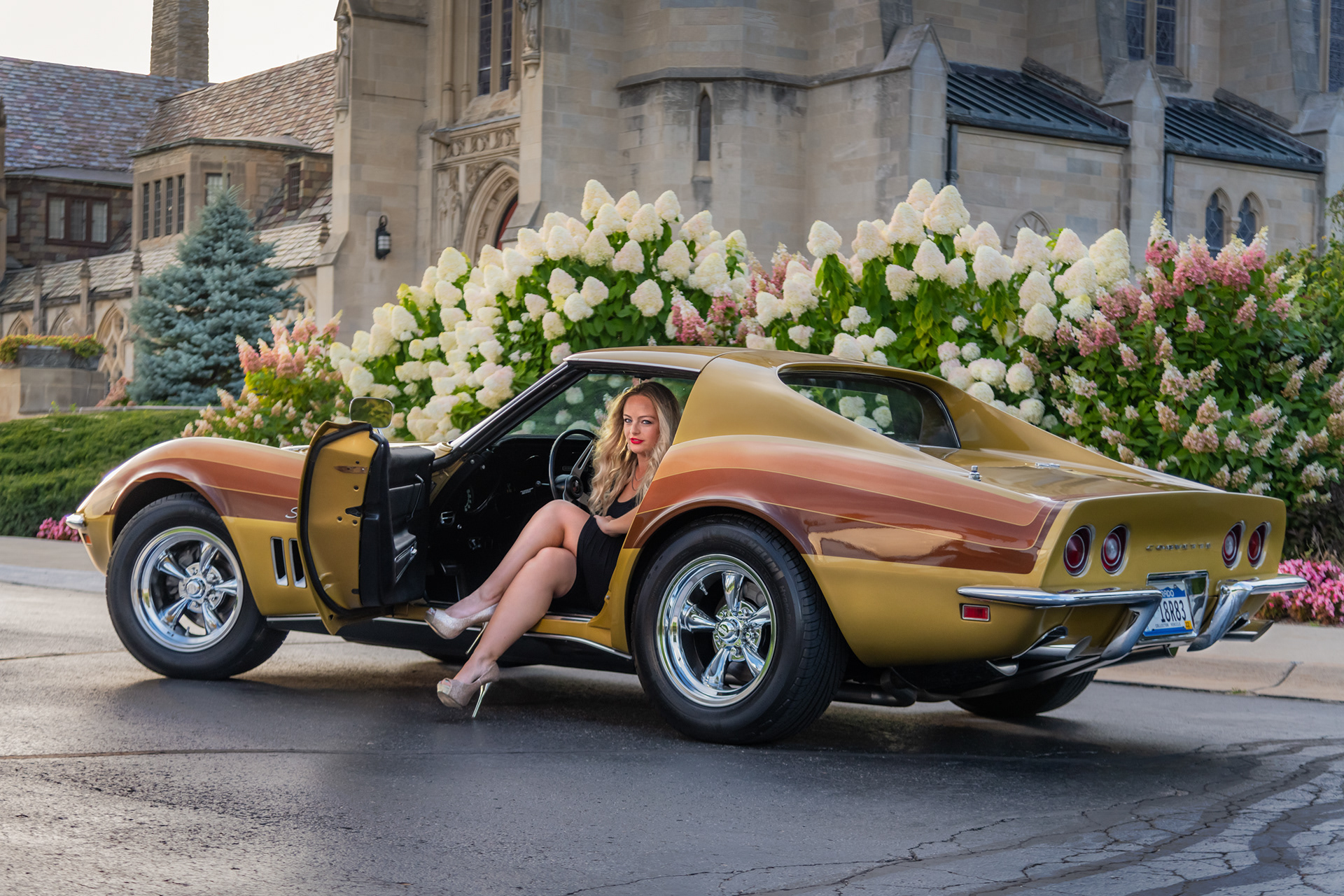 Julie and her Corvette